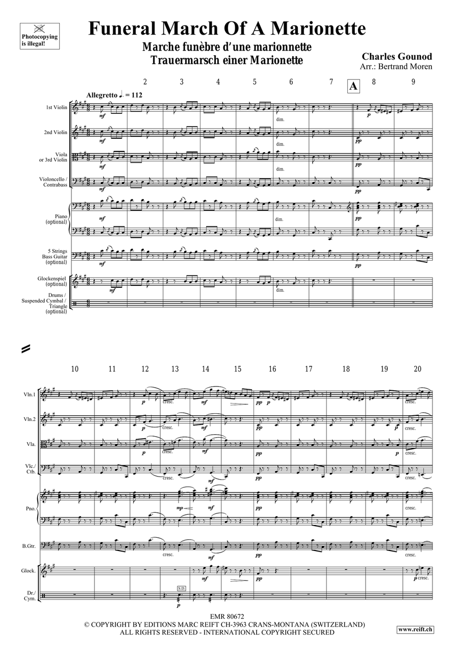 Funeral March Of A Marionette String Quartet scores gallery preview page 3