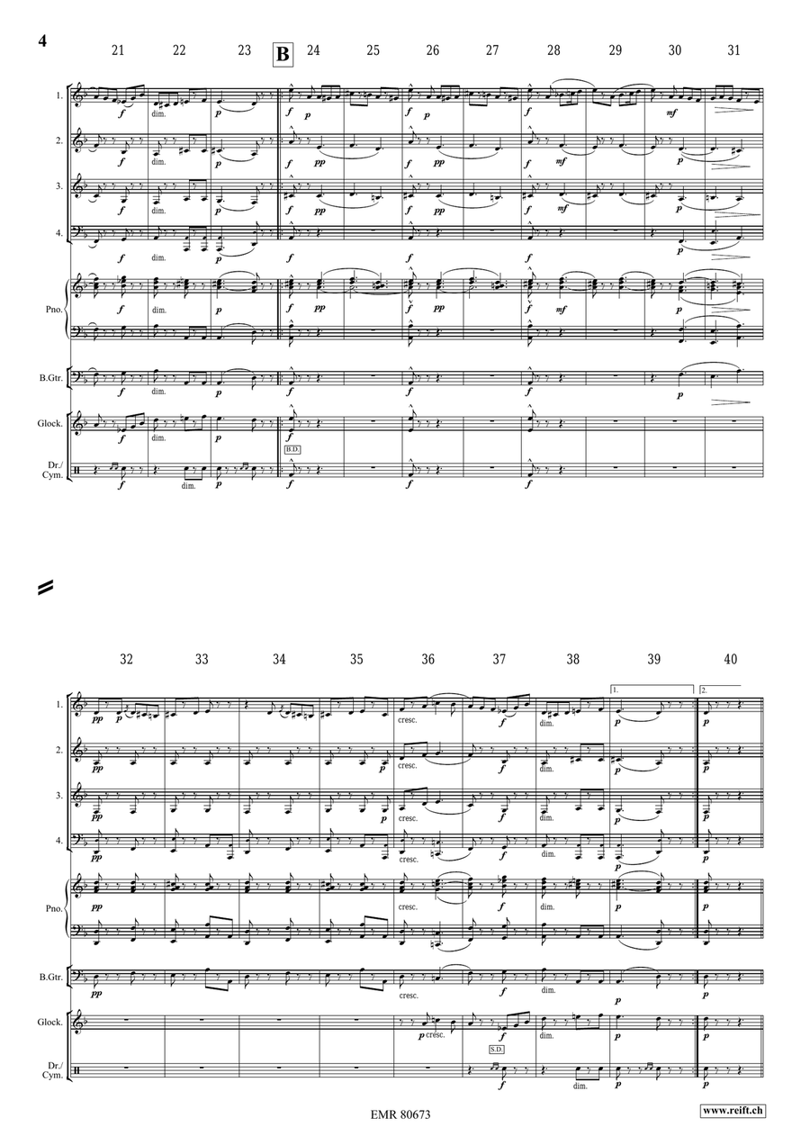 Funeral March Of A Marionette Brass Quartet scores gallery preview page 4