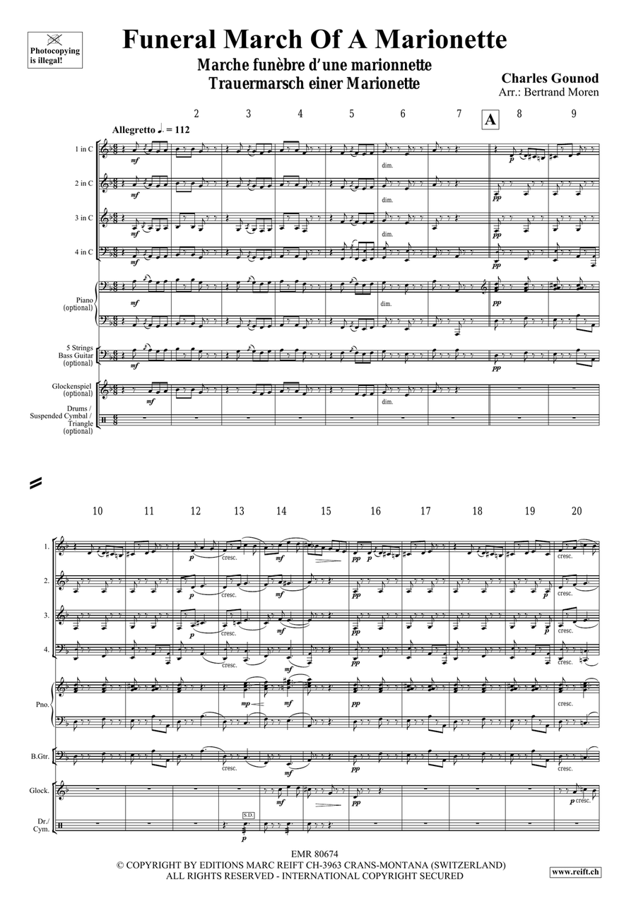 Funeral March Of A Marionette Woodwind Quartet scores gallery preview page 3