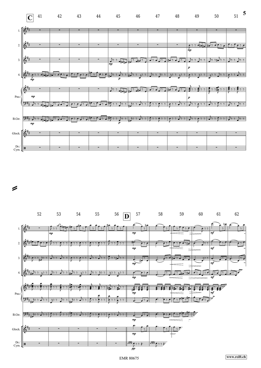 Funeral March Of A Marionette Flute Quartet scores gallery preview page 5