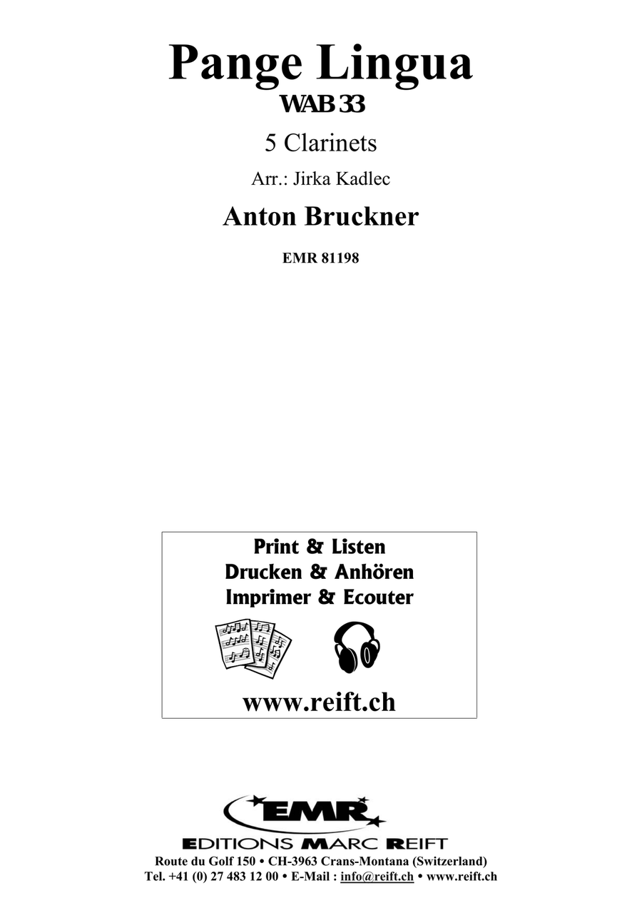 Pange Lingua Pange Lingua Clarinet Quintet scores gallery preview page 2