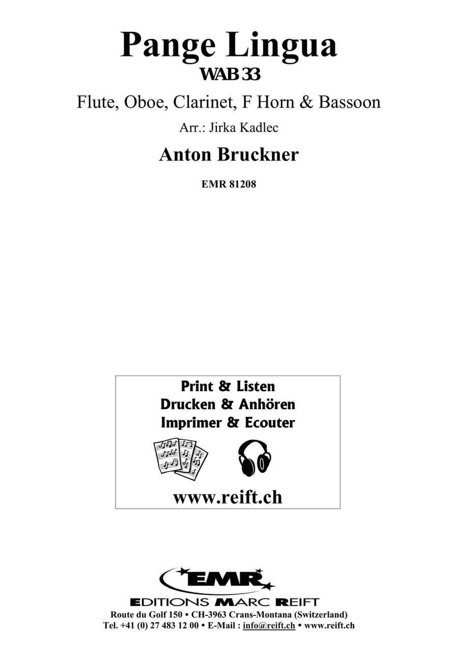 Pange Lingua Pange Lingua Woodwind Quintet scores gallery preview page 2