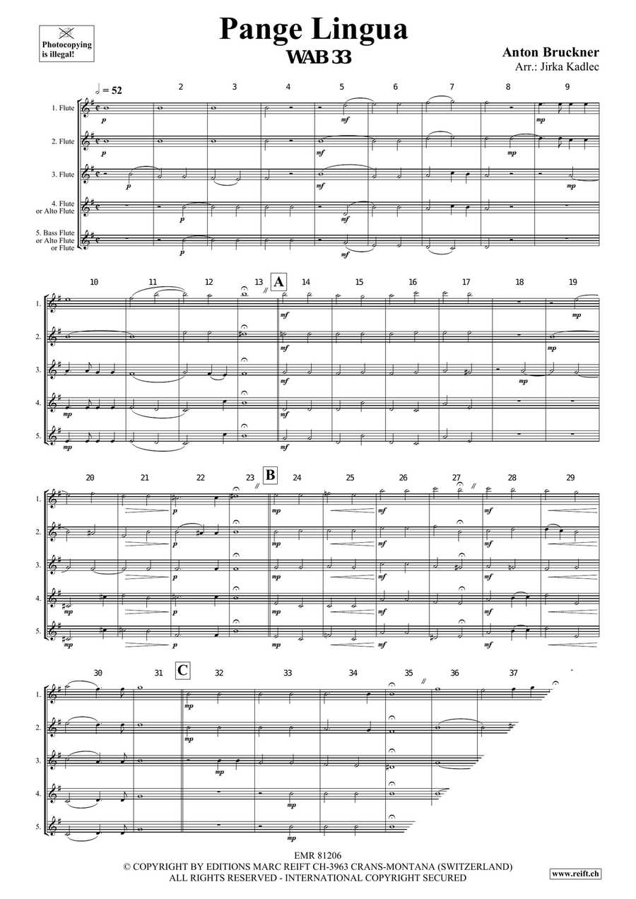Pange Lingua Pange Lingua Flute scores gallery preview page 3