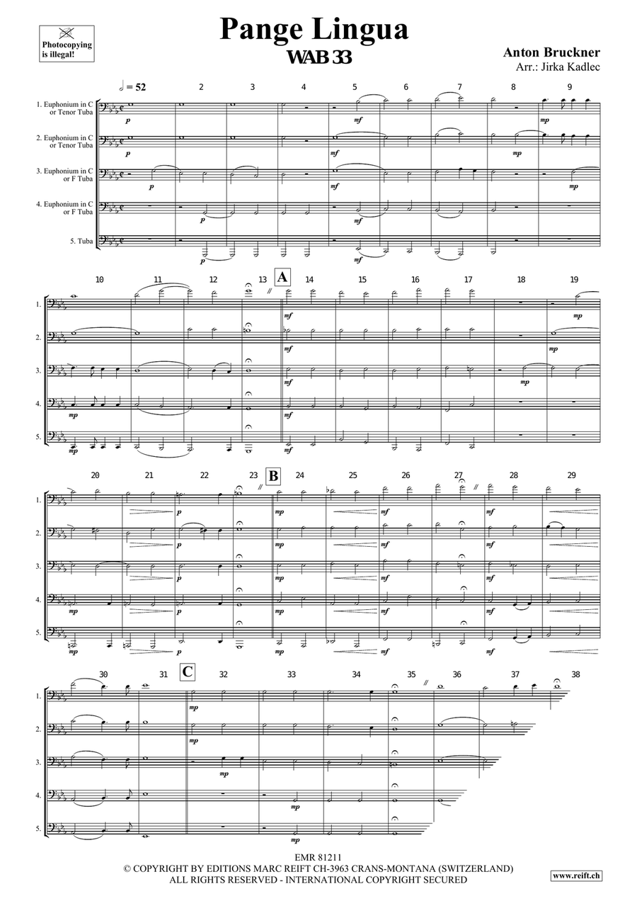 Pange Lingua Pange Lingua Tuba scores gallery preview page 3