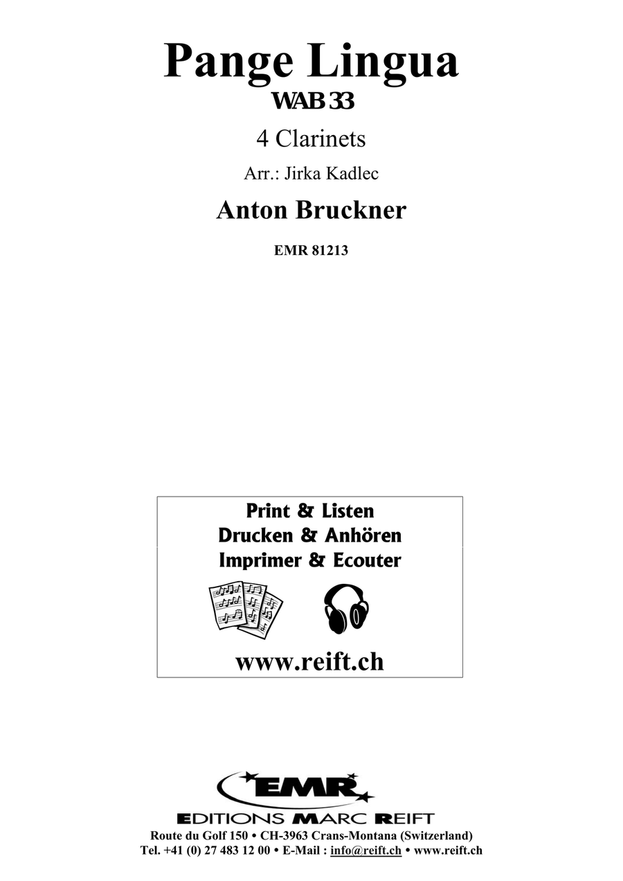 Pange Lingua Pange Lingua Clarinet Quartet scores gallery preview page 2