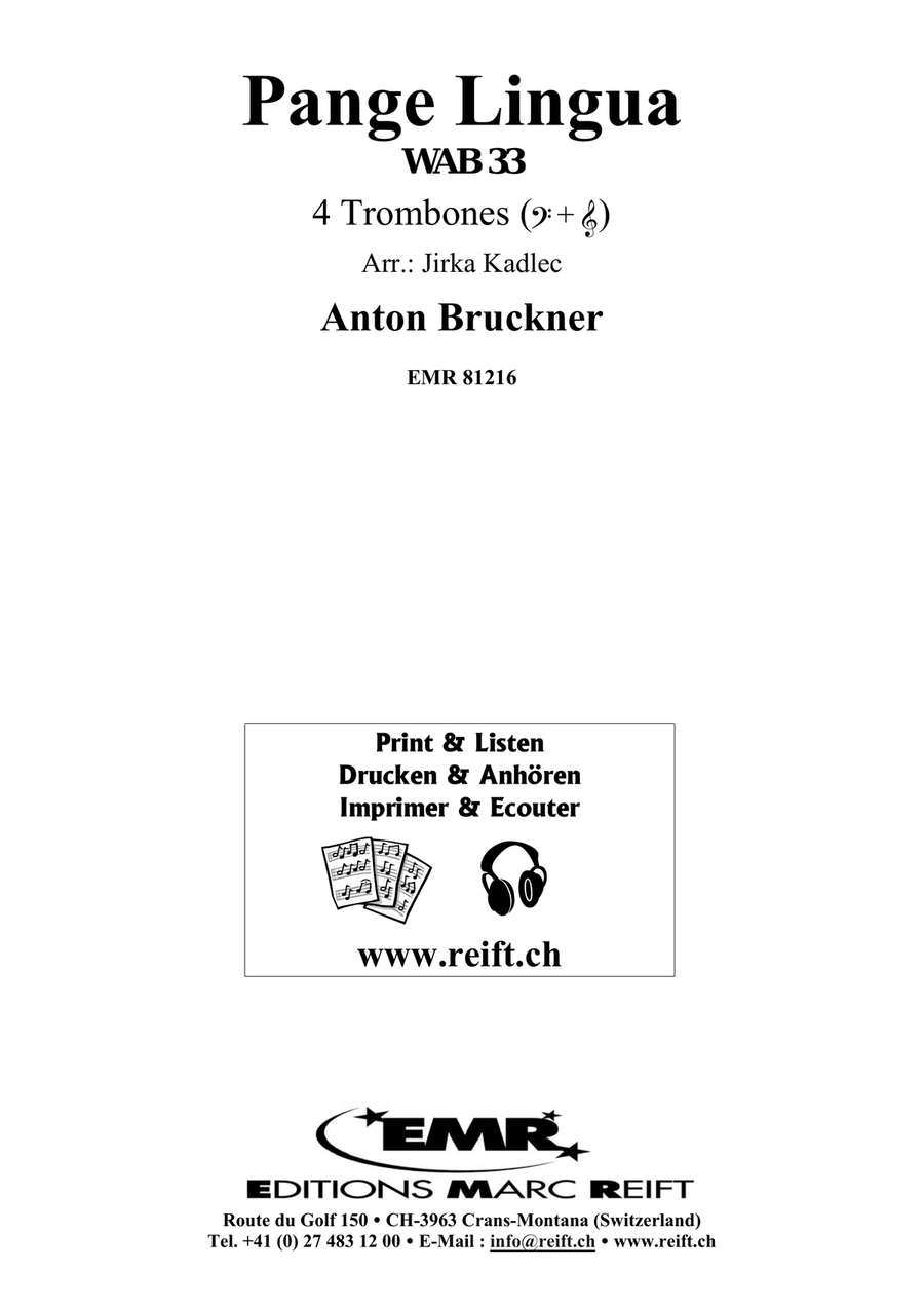 Pange Lingua Pange Lingua Trombone Quartet scores gallery preview page 2