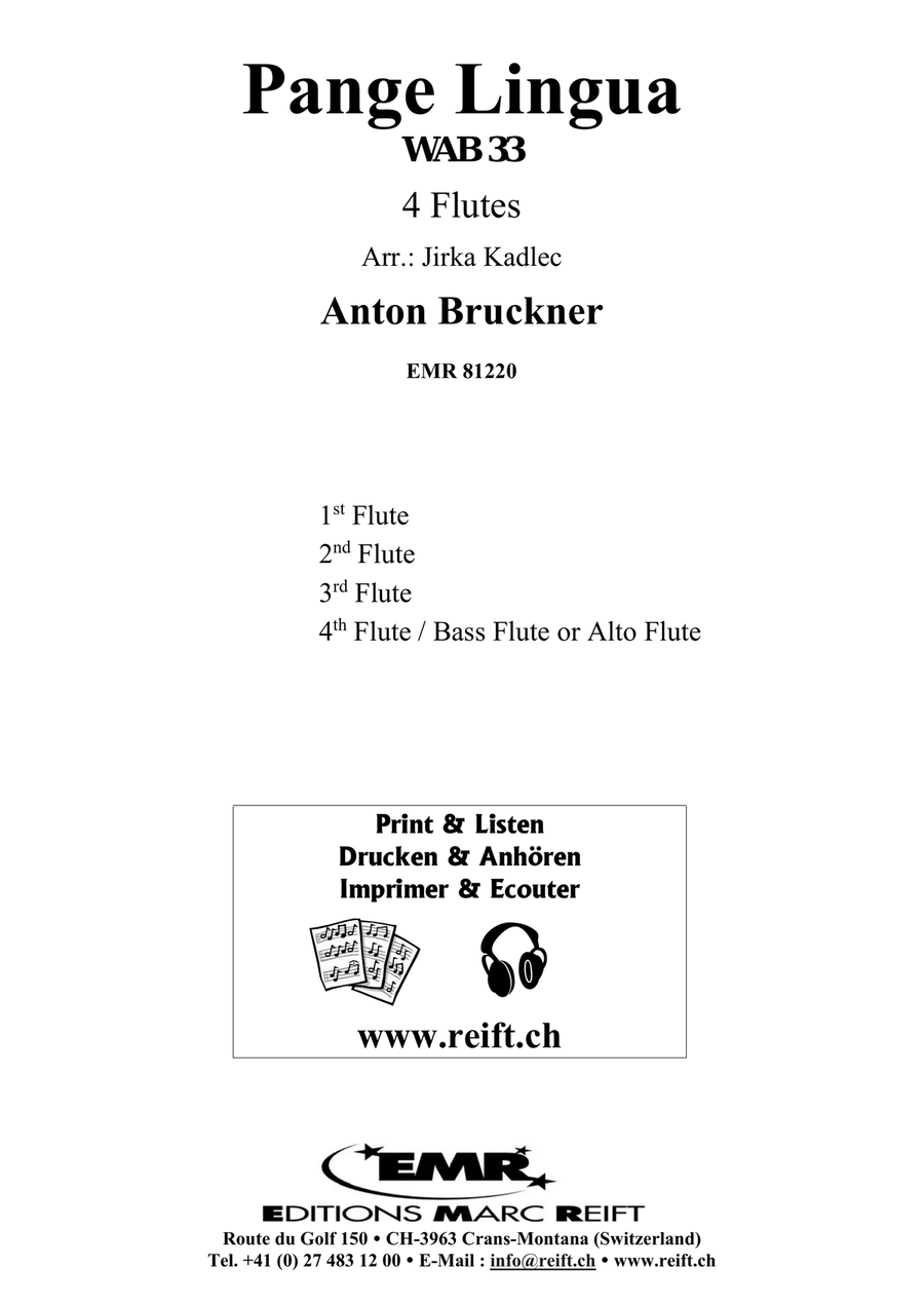 Pange Lingua Pange Lingua Flute Quartet scores gallery preview page 2