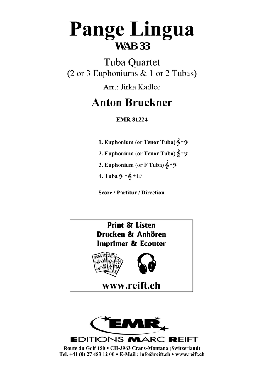 Pange Lingua Pange Lingua Tuba Quartet scores gallery preview page 2