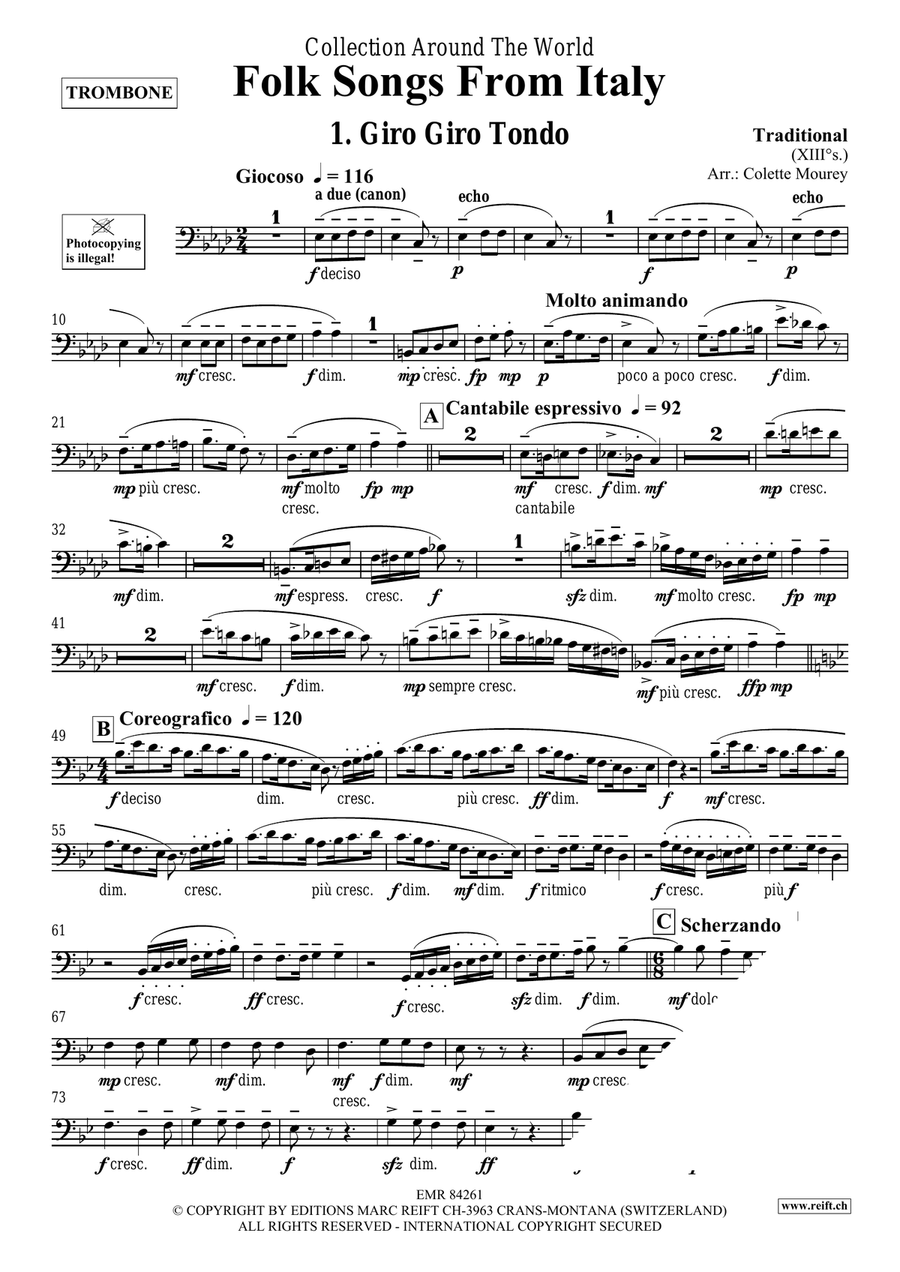 Folk Songs From Italy Folk Songs From Italy Organ scores gallery preview page 3