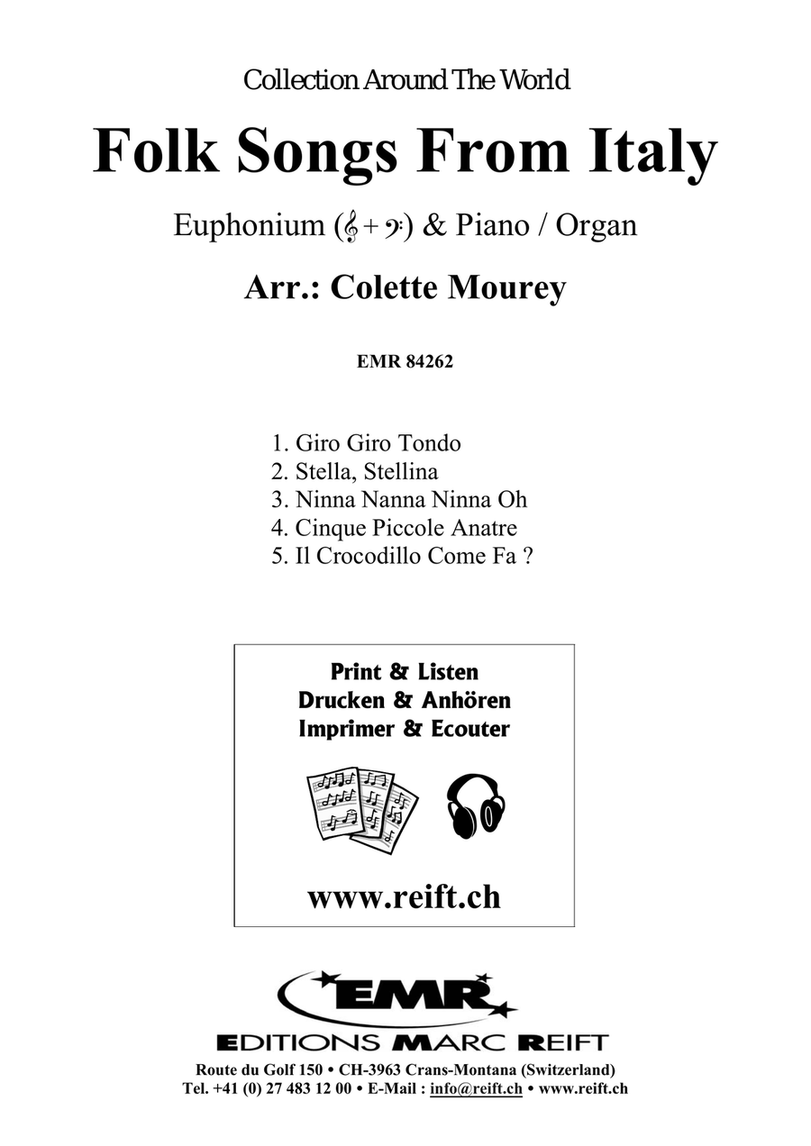 Folk Songs From Italy Folk Songs From Italy Euphonium scores gallery preview page 2