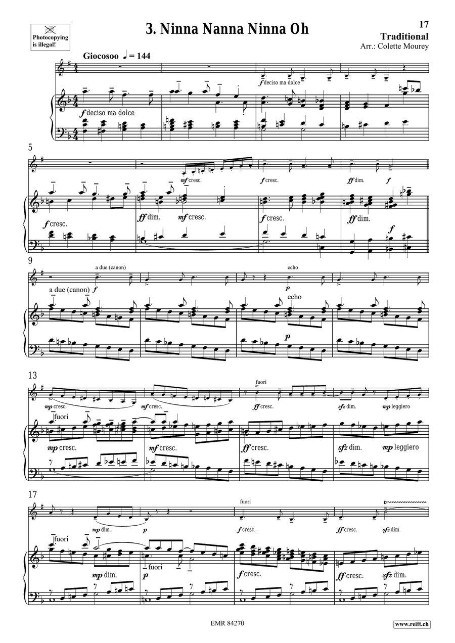 Folk Songs From Italy Folk Songs From Italy Bass Clarinet scores gallery preview page 8