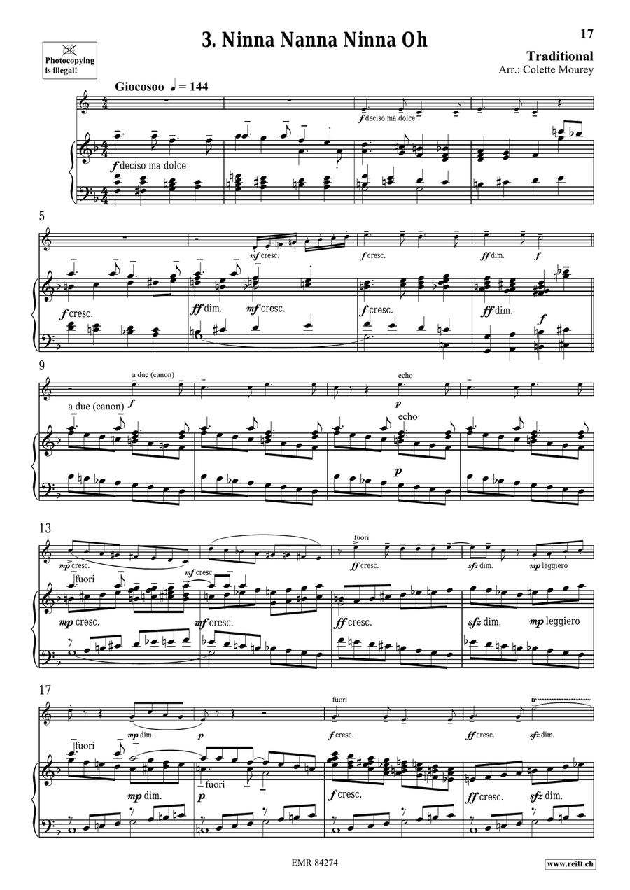 Folk Songs From Italy Folk Songs From Italy Horn scores gallery preview page 8