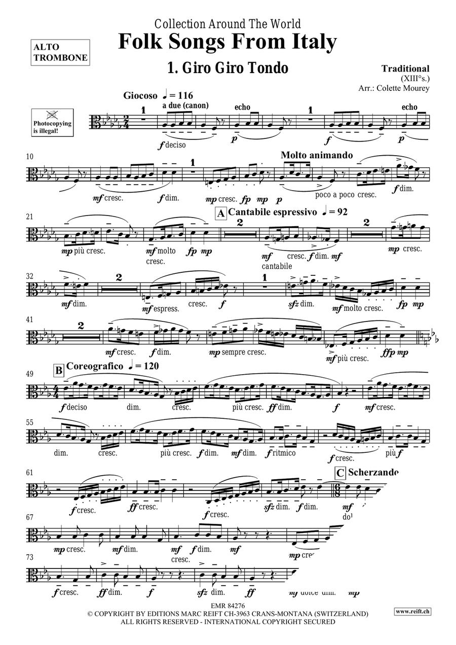 Folk Songs From Italy Folk Songs From Italy Organ scores gallery preview page 3