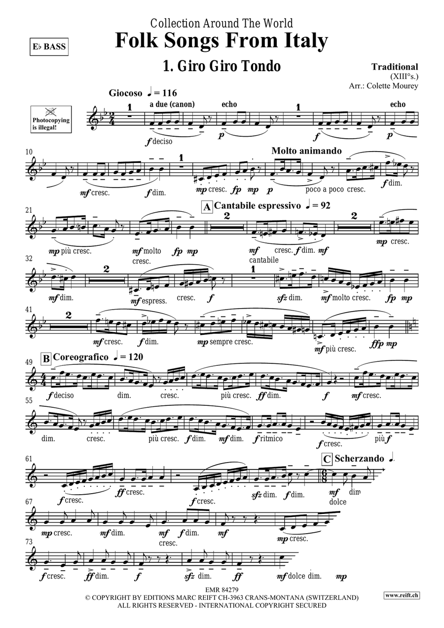 Folk Songs From Italy Folk Songs From Italy Organ scores gallery preview page 3