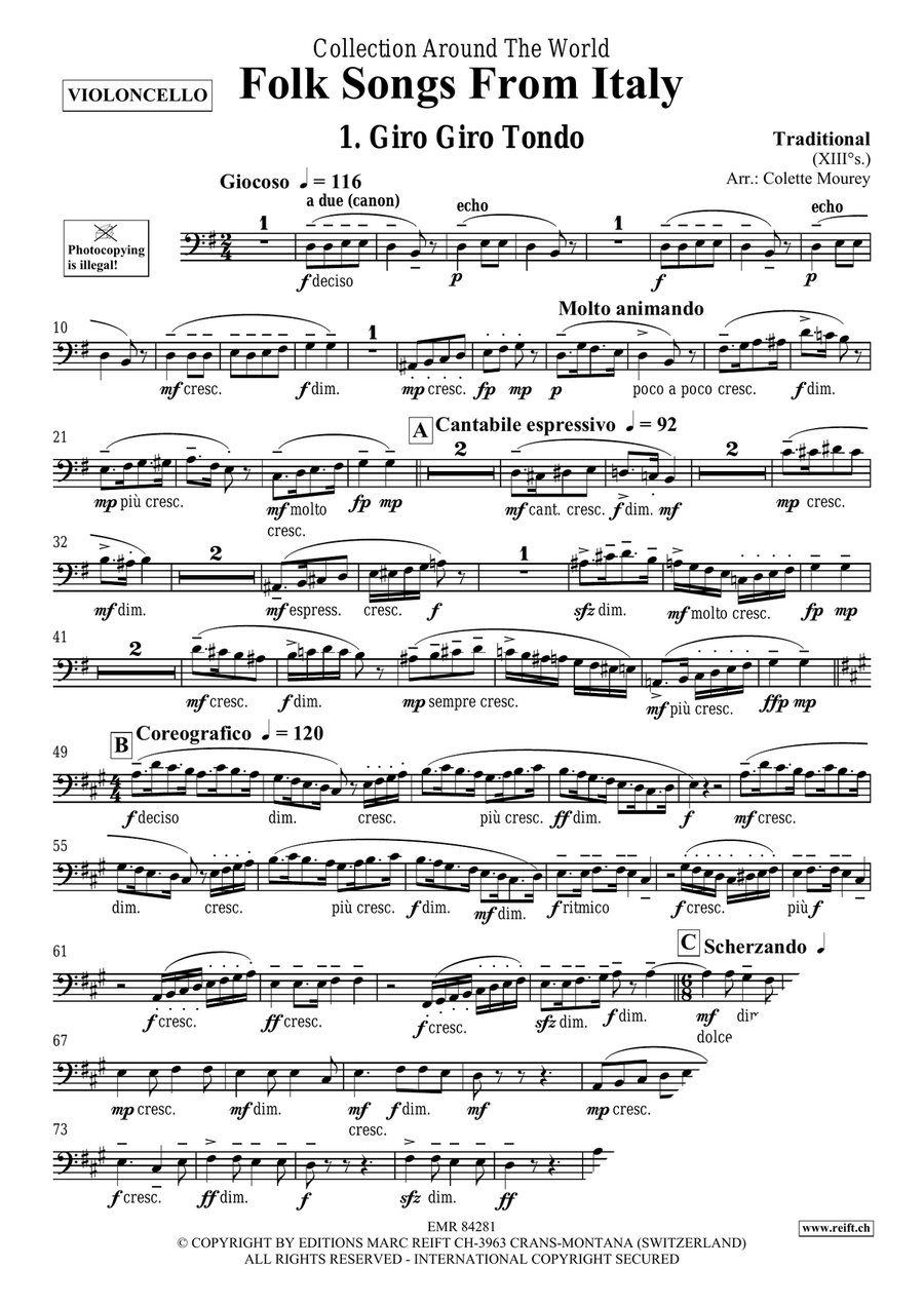 Folk Songs From Italy Folk Songs From Italy Organ scores gallery preview page 3