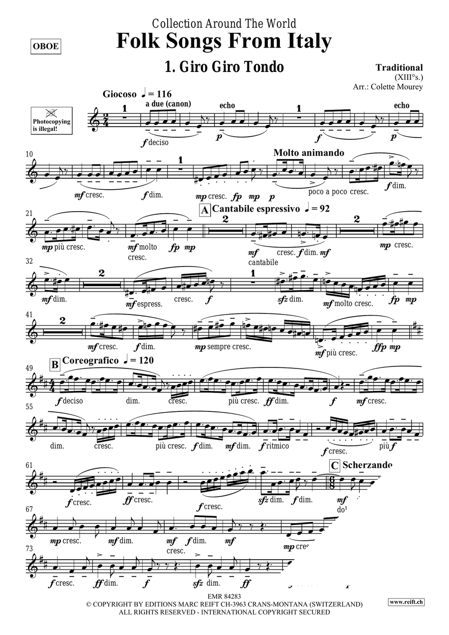 Folk Songs From Italy Folk Songs From Italy Organ scores gallery preview page 3