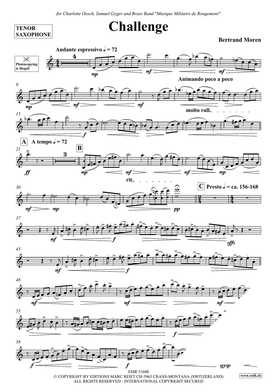 Challenge Challenge Tenor Saxophone scores gallery preview page 3