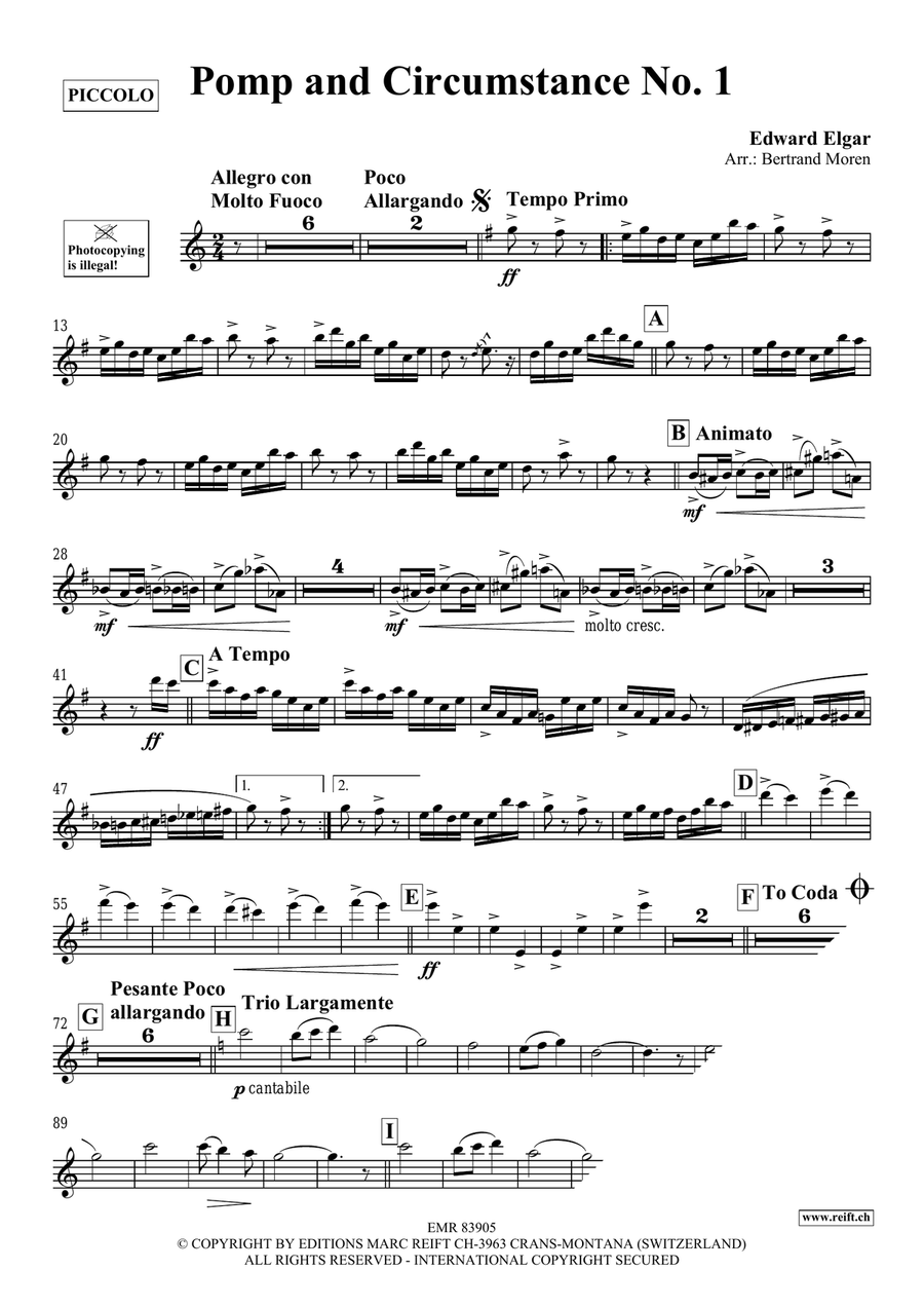 Pomp And Circumstance No. 1 Piccolo scores gallery preview page 3
