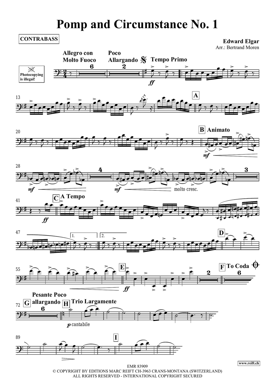 Pomp And Circumstance No. 1 Double Bass scores gallery preview page 3