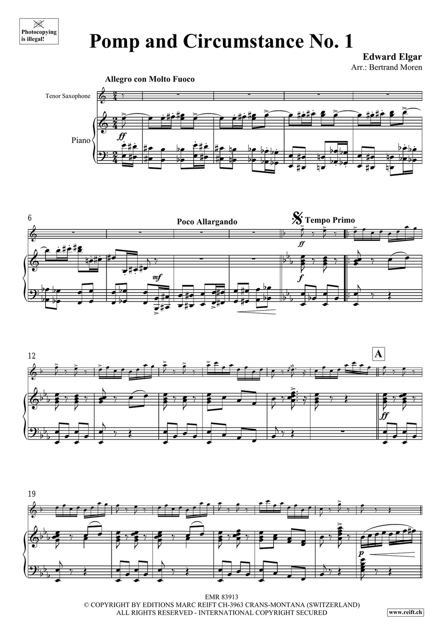 Pomp And Circumstance No. 1 Tenor Saxophone scores gallery preview page 4
