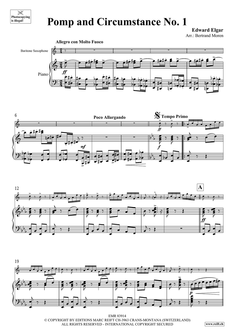Pomp And Circumstance No. 1 Baritone Saxophone scores gallery preview page 4