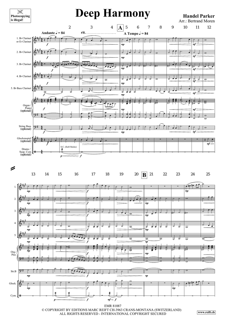 Deep Harmony Deep Harmony Clarinet Quintet scores gallery preview page 3