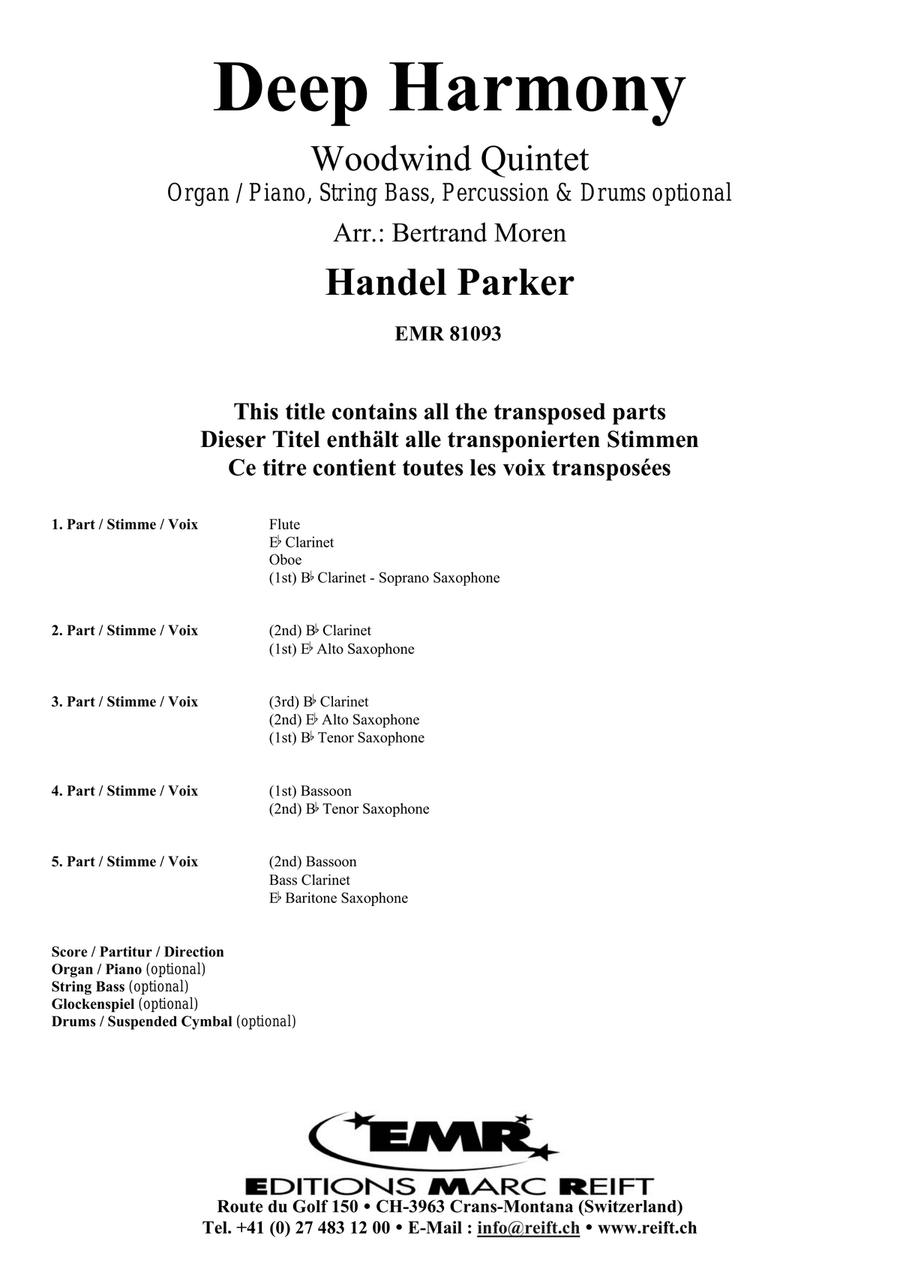 Deep Harmony Deep Harmony Woodwind Quintet scores gallery preview page 2