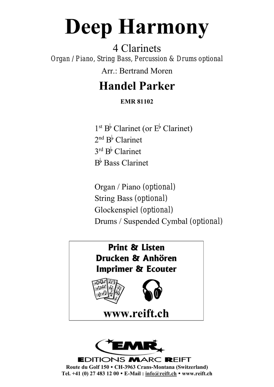 Deep Harmony Deep Harmony Clarinet Quartet scores gallery preview page 2