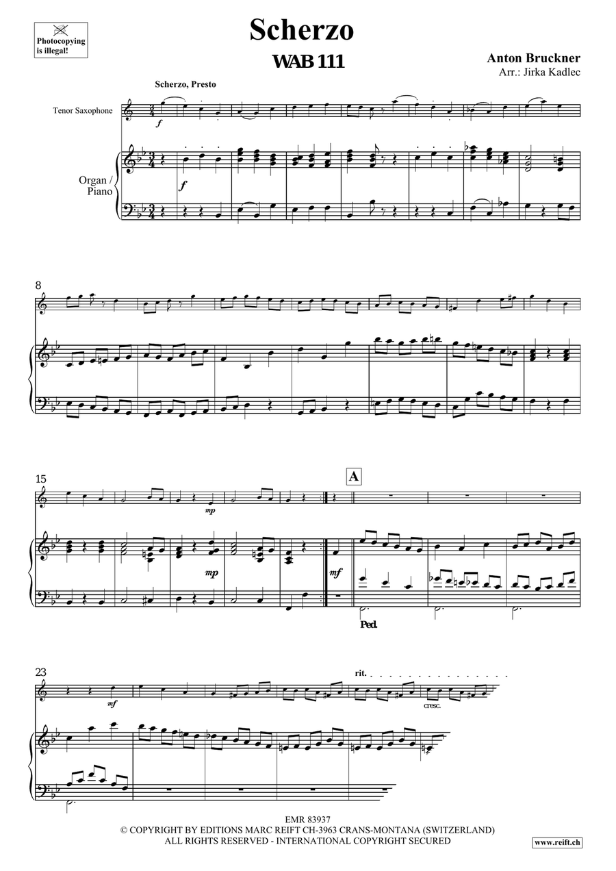 Scherzo Scherzo Tenor Saxophone scores gallery preview page 3