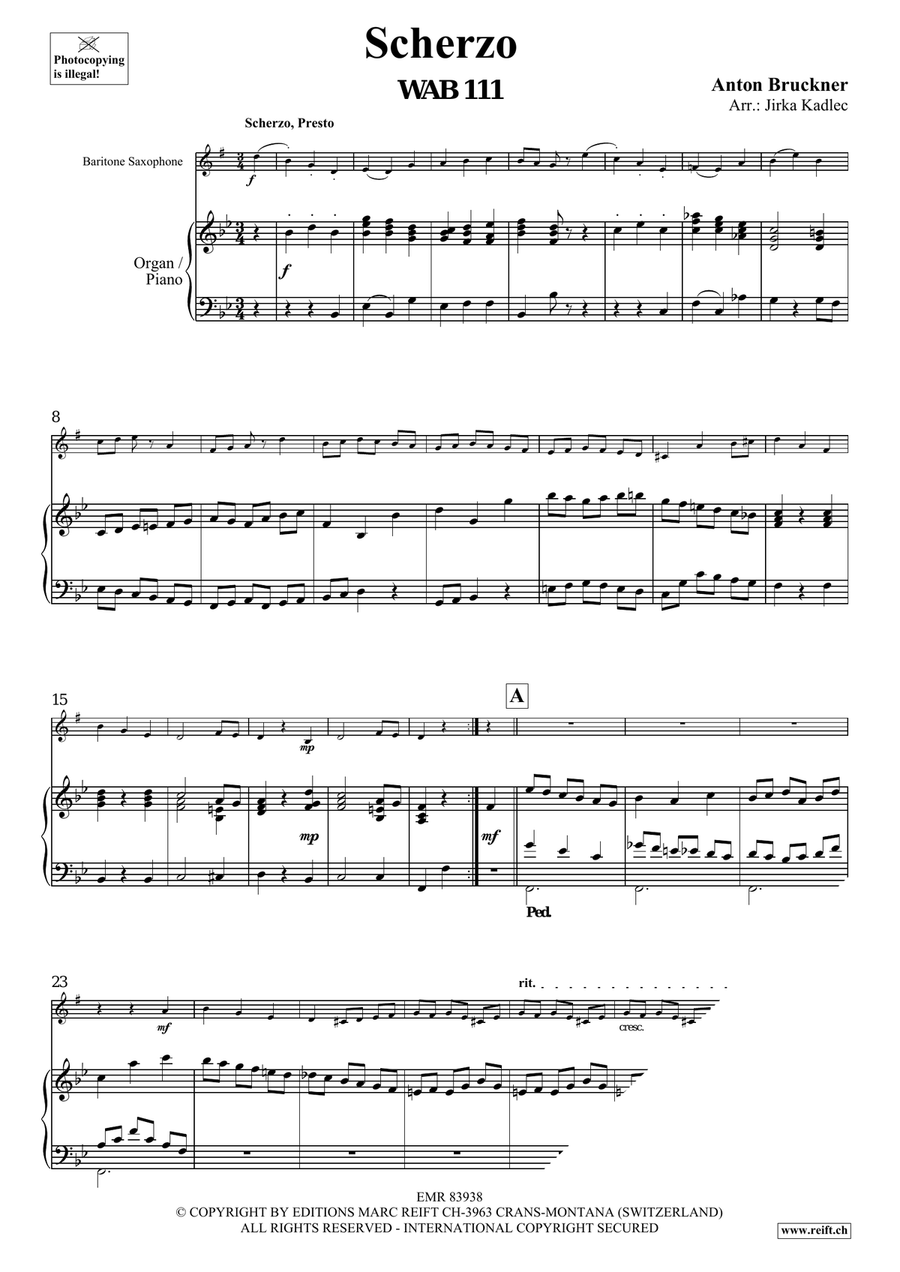 Scherzo Scherzo Baritone Saxophone scores gallery preview page 3
