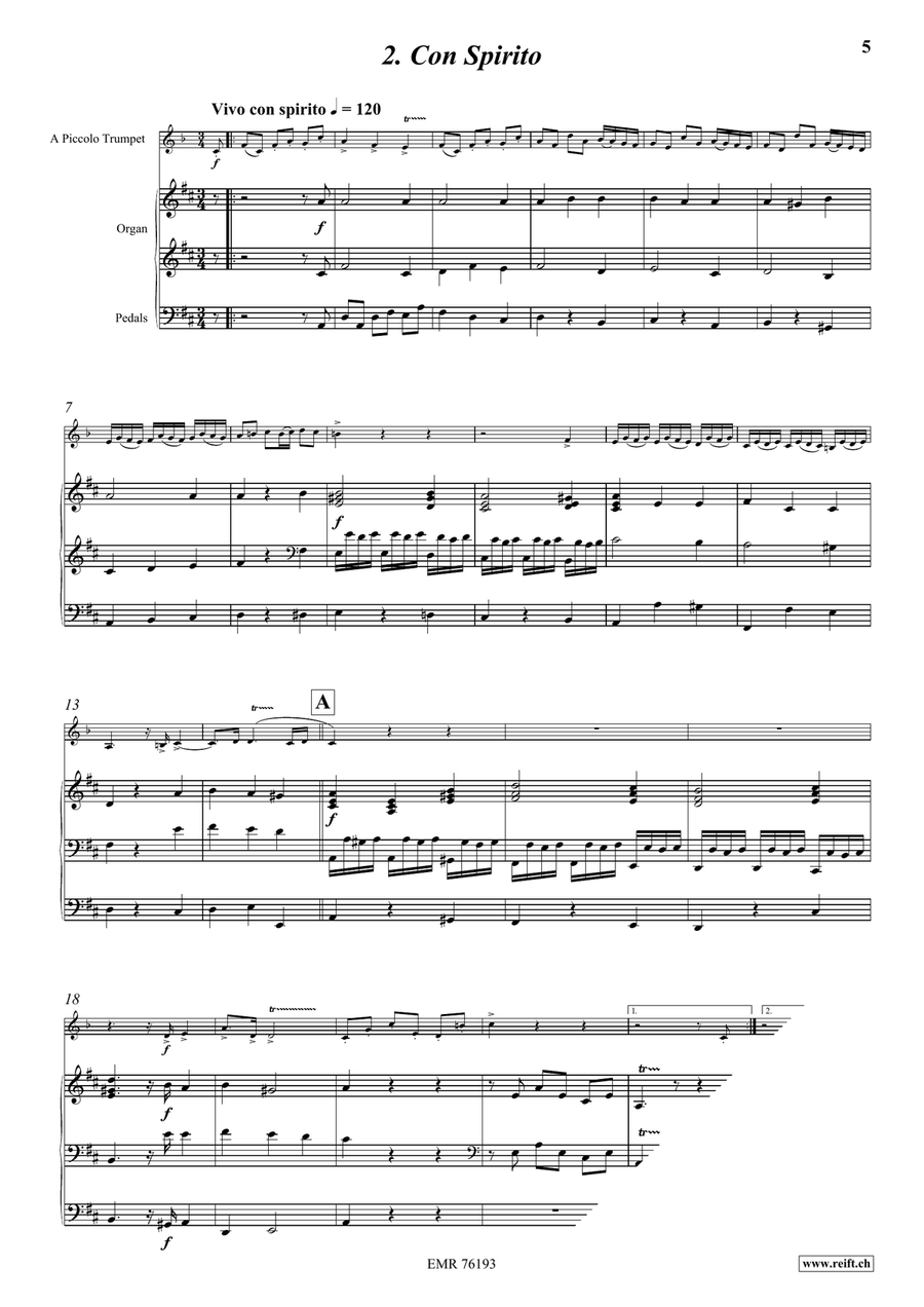 Divertimento Da Camera In D Piccolo Trumpet scores gallery preview page 5