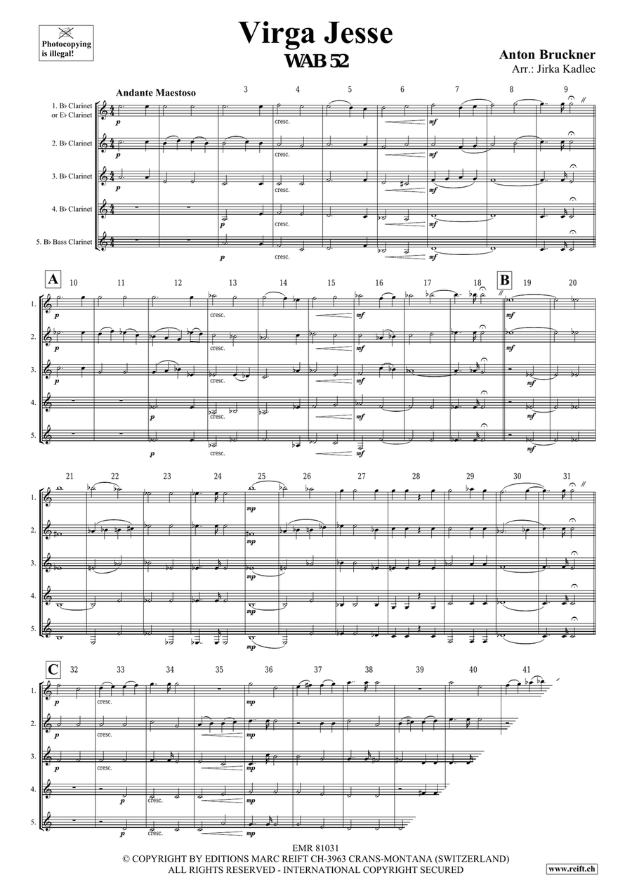 Virga Jesse Virga Jesse Clarinet Quintet scores gallery preview page 3