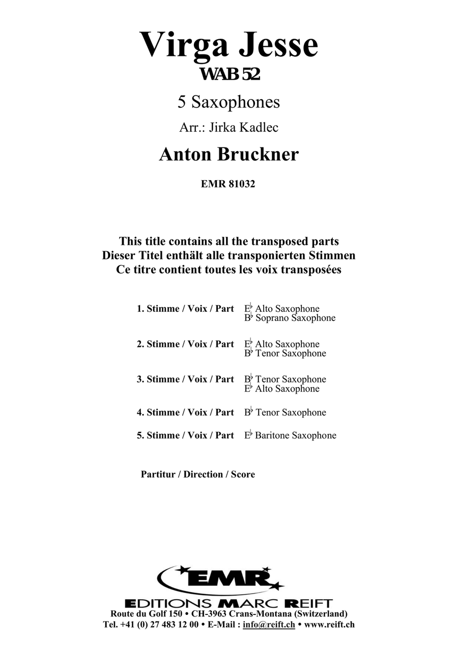 Virga Jesse Virga Jesse Saxophone Quintet scores gallery preview page 2