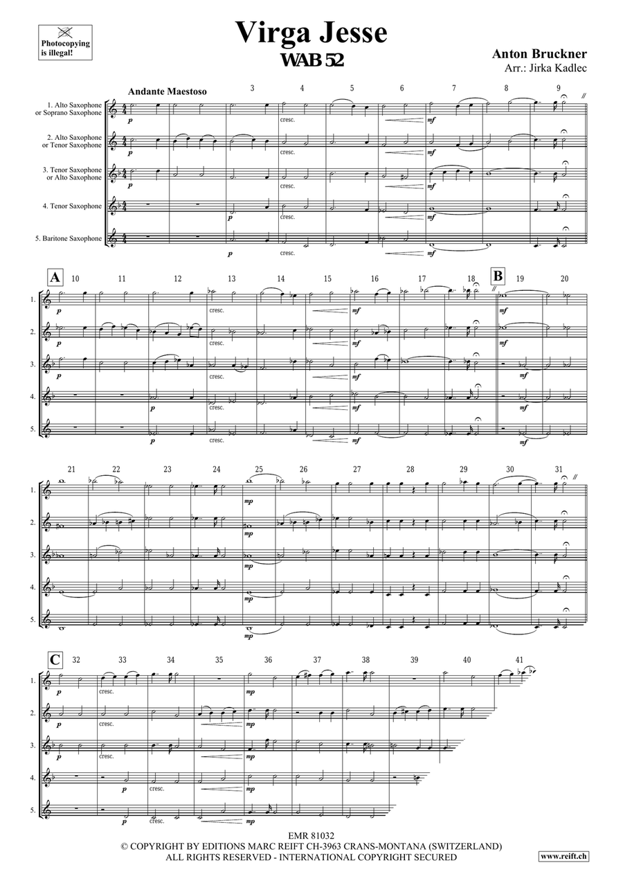 Virga Jesse Virga Jesse Saxophone Quintet scores gallery preview page 3