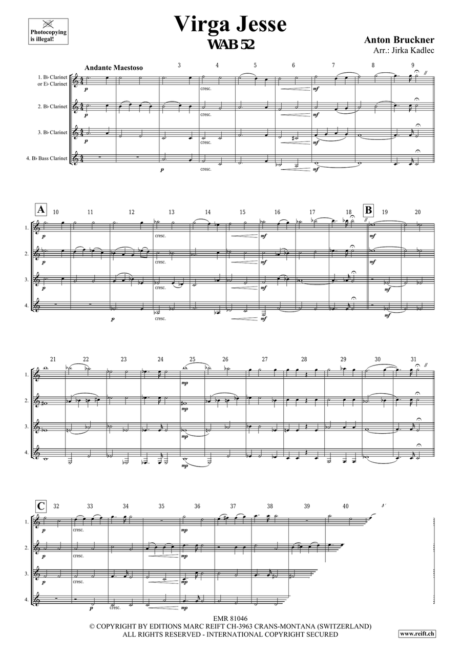 Virga Jesse Virga Jesse Clarinet Quartet scores gallery preview page 3