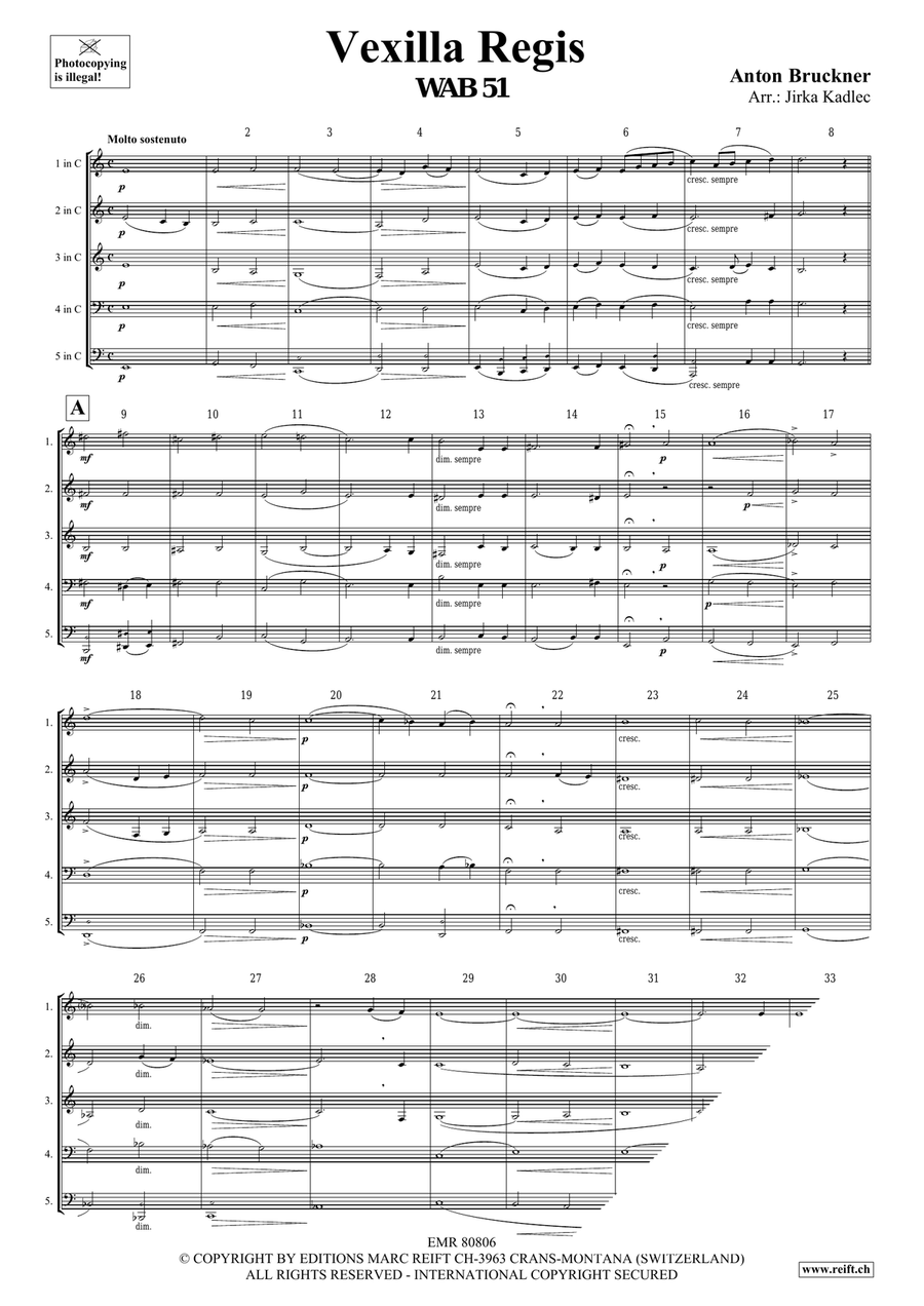 Vexilla Regis Vexilla Regis Brass Quintet scores gallery preview page 3