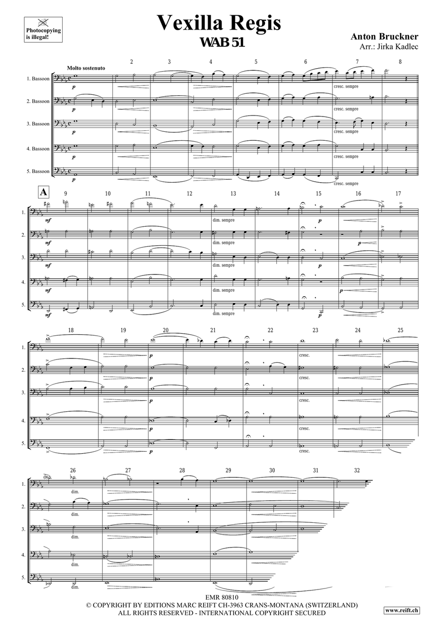 Vexilla Regis Vexilla Regis Bassoon scores gallery preview page 3