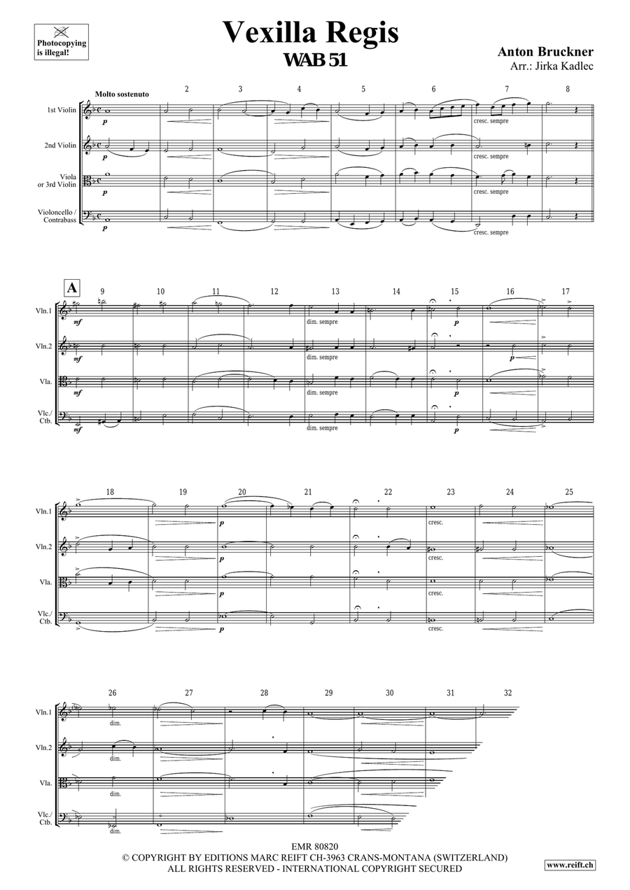 Vexilla Regis Vexilla Regis String Quartet scores gallery preview page 3