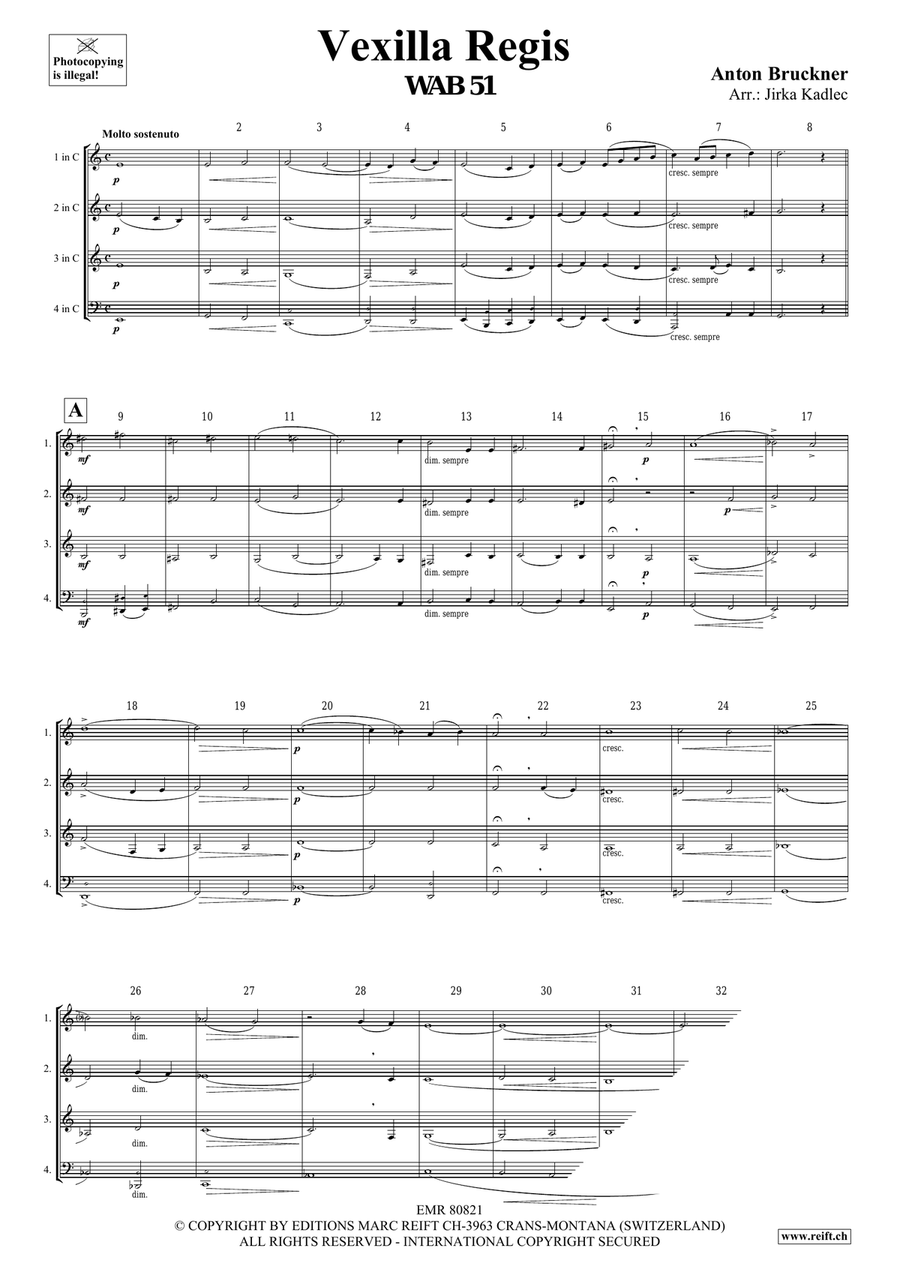 Vexilla Regis Vexilla Regis Brass Quartet scores gallery preview page 3