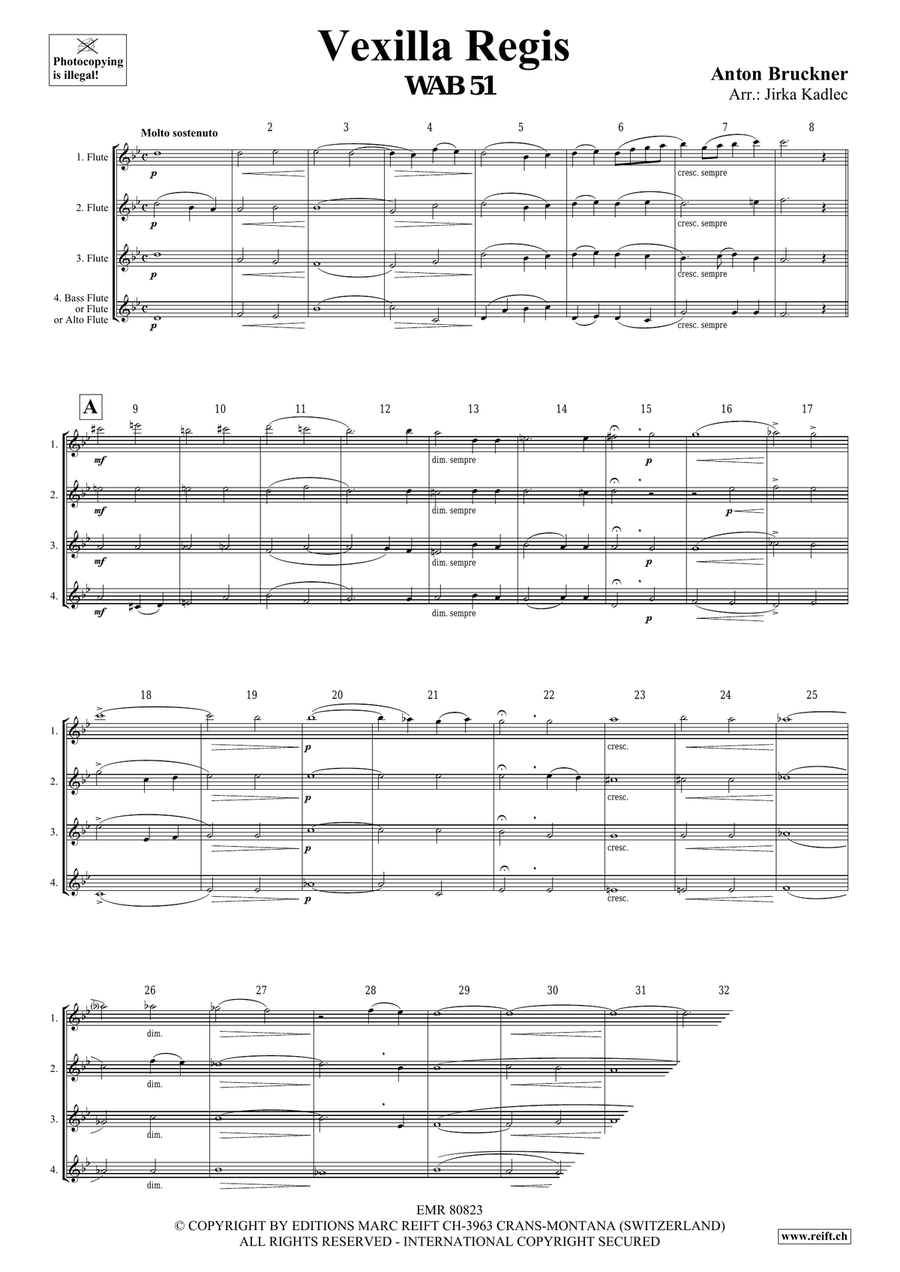 Vexilla Regis Vexilla Regis Flute Quartet scores gallery preview page 3