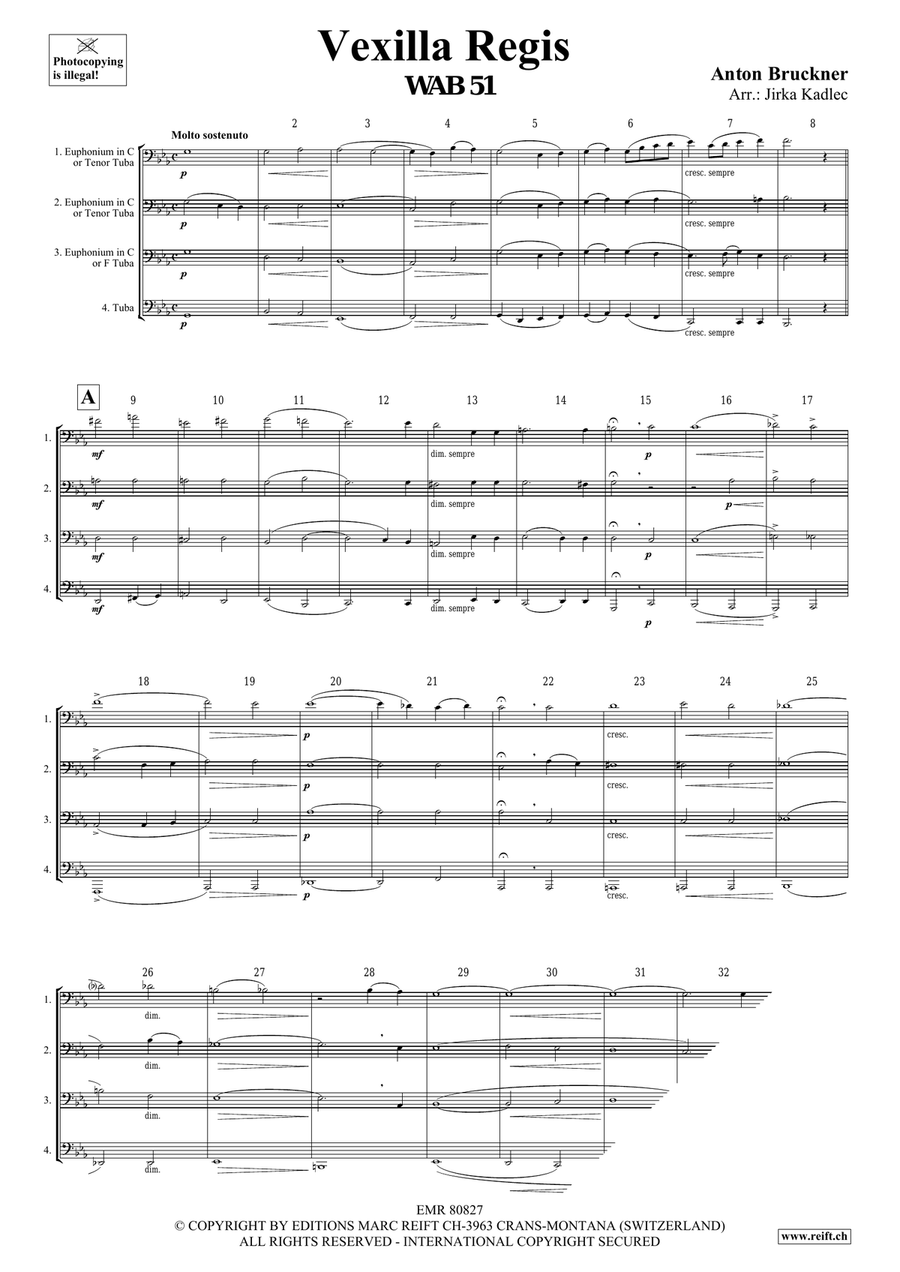Vexilla Regis Vexilla Regis Tuba Quartet scores gallery preview page 3