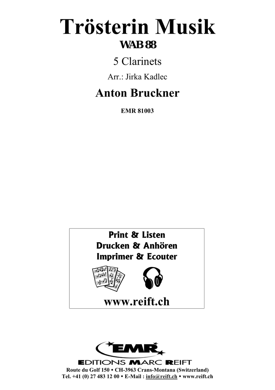 Trösterin Musik Trösterin Musik Clarinet Quintet scores gallery preview page 2
