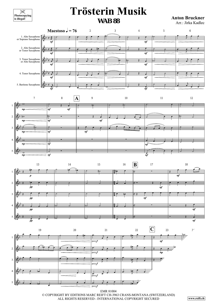 Trösterin Musik Trösterin Musik Saxophone Quintet scores gallery preview page 3