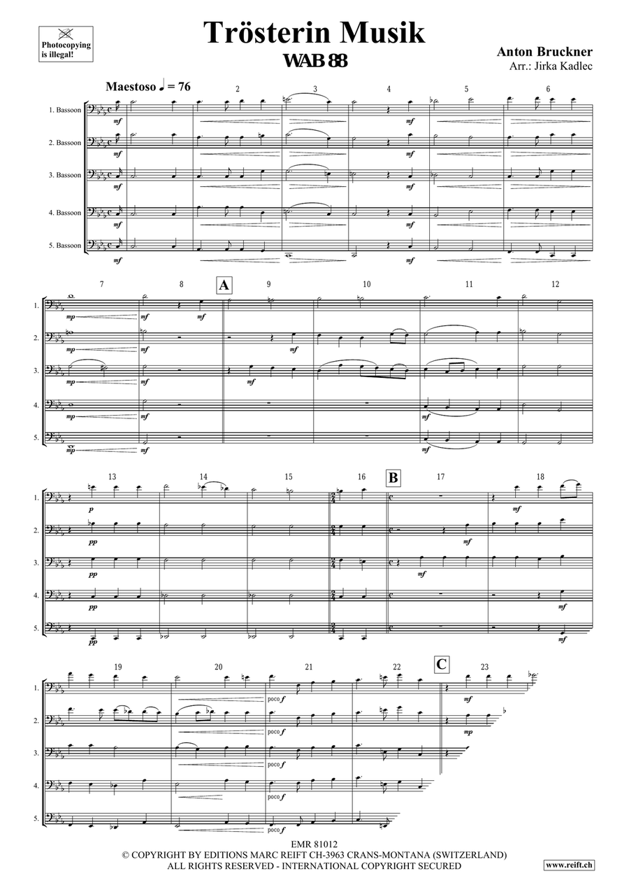 Trösterin Musik Trösterin Musik Bassoon scores gallery preview page 3