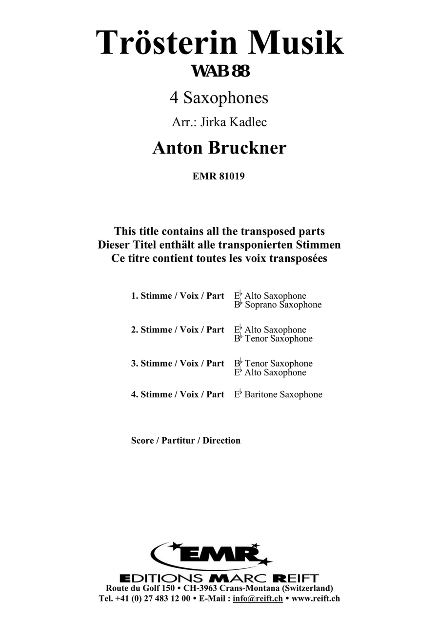 Trösterin Musik Trösterin Musik Saxophone Quartet scores gallery preview page 2