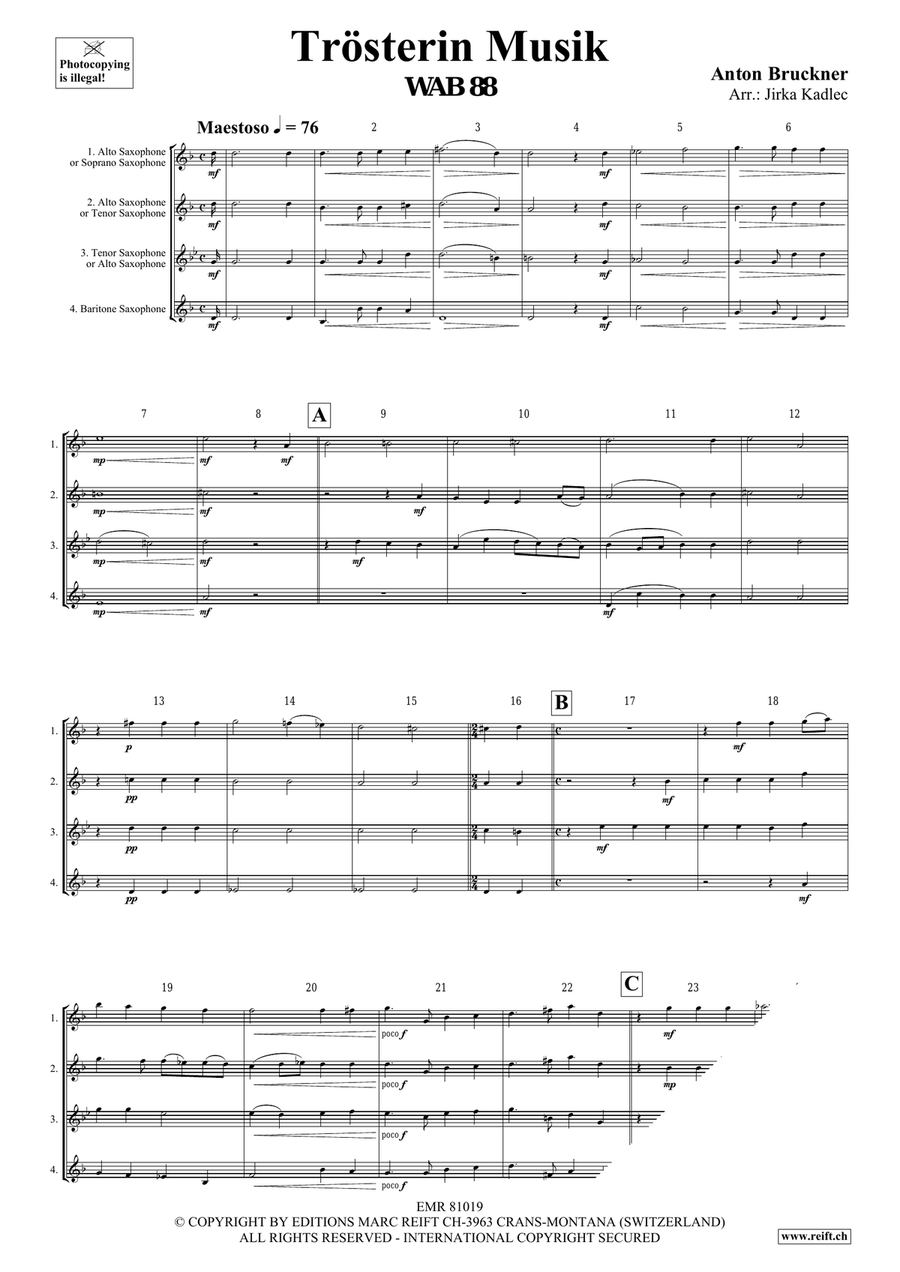 Trösterin Musik Trösterin Musik Saxophone Quartet scores gallery preview page 3