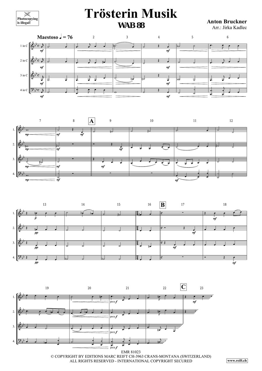 Trösterin Musik Trösterin Musik Brass Quartet scores gallery preview page 3