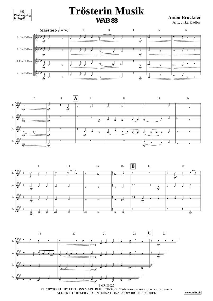 Trösterin Musik Trösterin Musik Horn scores gallery preview page 3