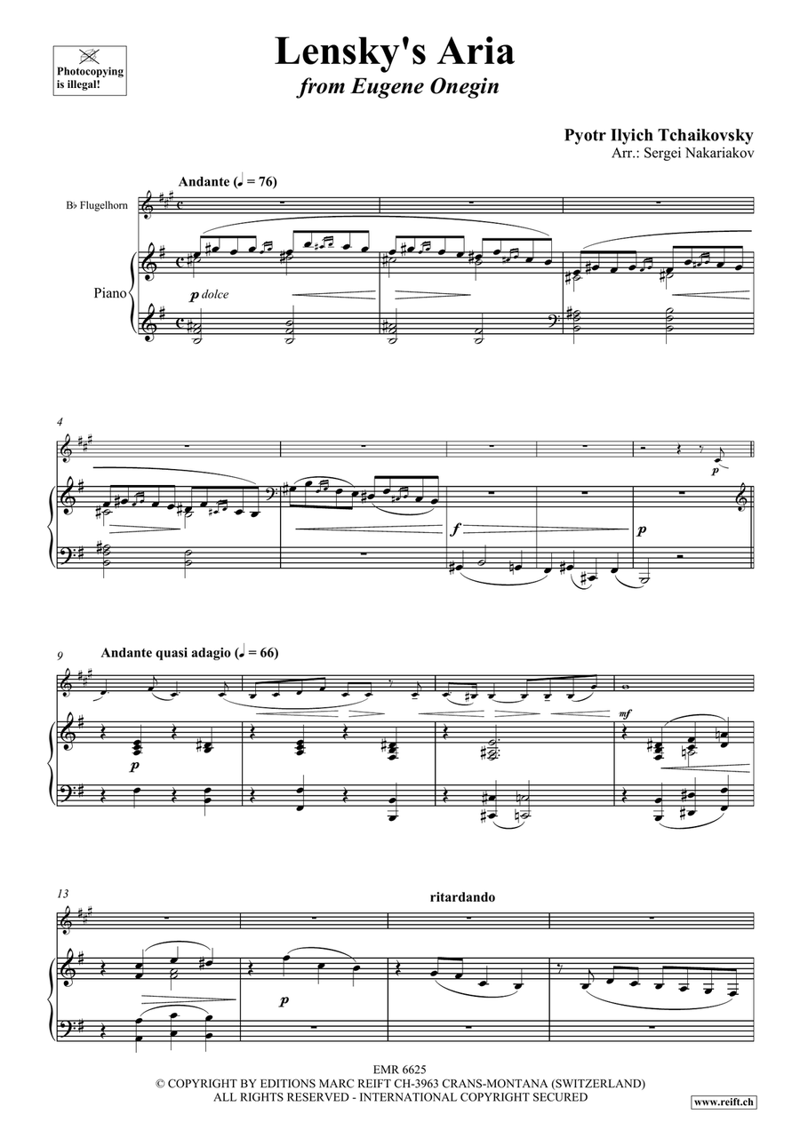 Lensky's Aria Lensky's Aria Flugelhorn scores gallery preview page 4