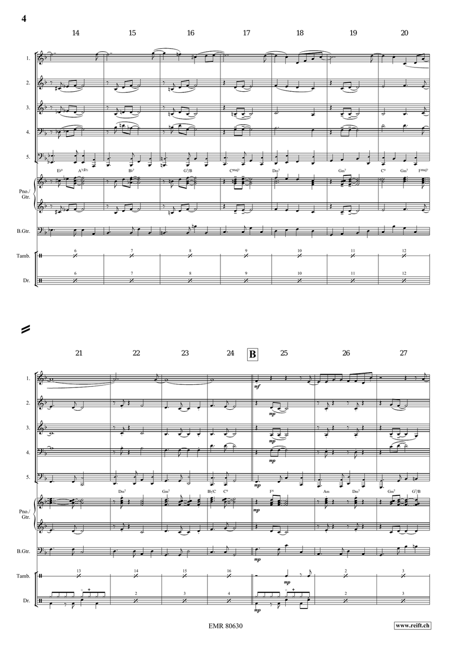 Smoke Gets In Your Eyes by Jerome Kern Brass Quintet - Sheet Music page 4